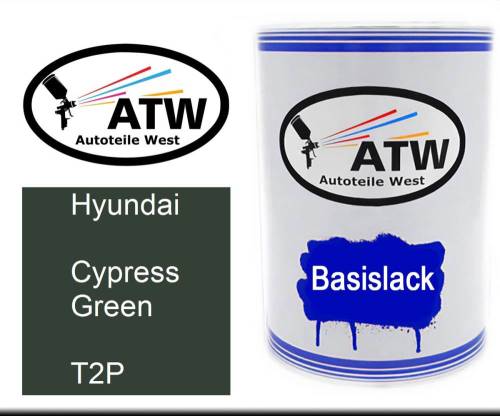 Hyundai, Cypress Green, T2P: 500ml Lackdose, von ATW Autoteile West.